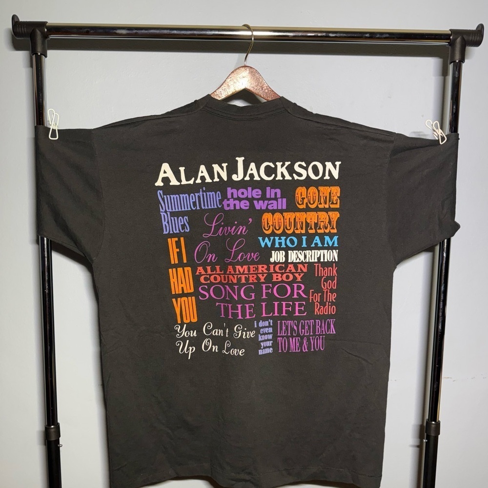 Vtg 1994 Alan Jackson Who I Am Concert T-Shirt XXL Single Stitch FOTL - Picture 2 of 5